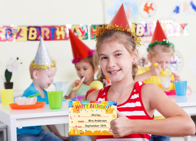 WhatSign 30Pcs Happy Birthday Award Certificates Gifts for Students from Teacher Birthday Cupcakes Award Certificate for Kids Classroom Birthday Kindergarten Elementary Back to School Teacher Supplies - Image 3